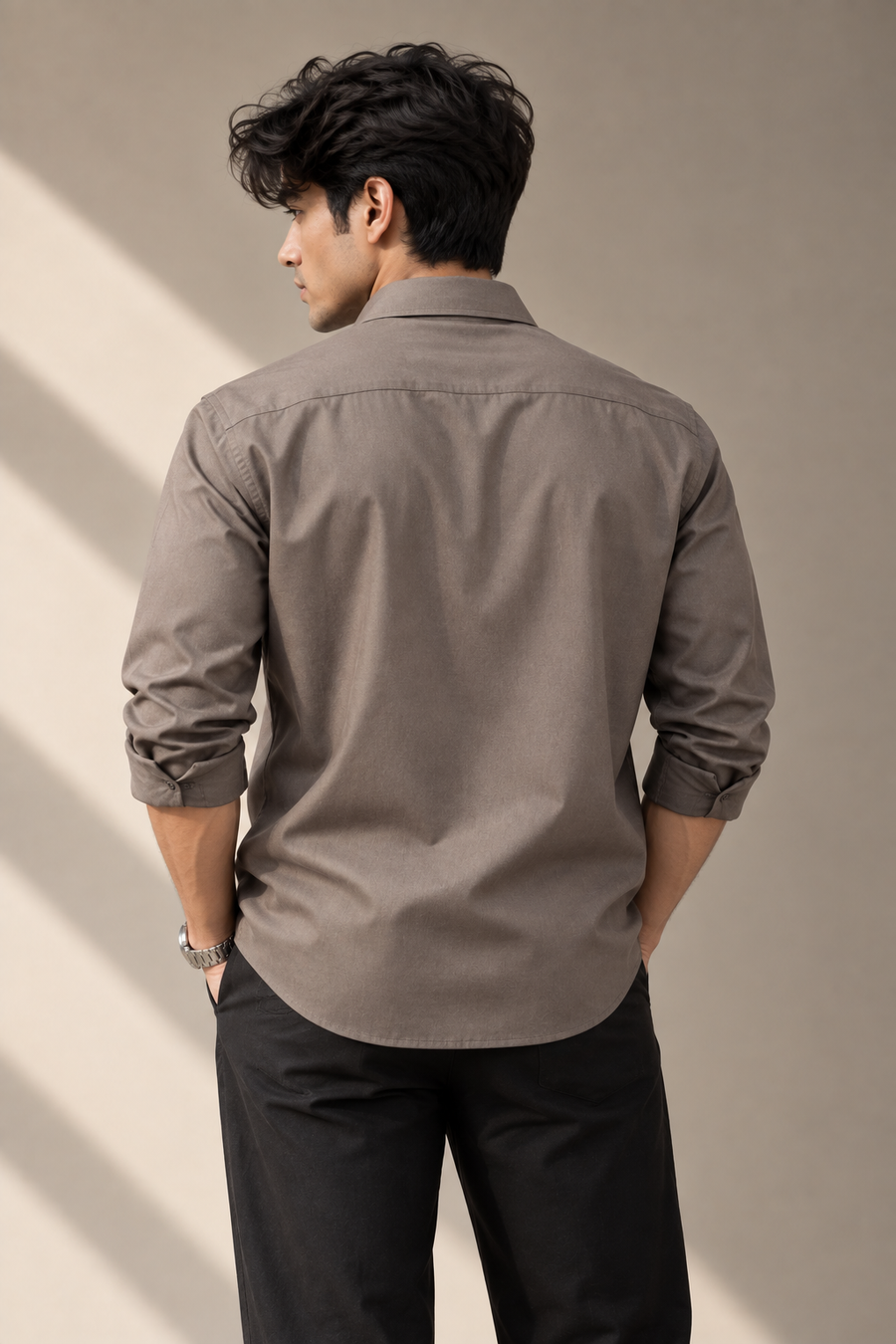Luxe Ash Brown Wrinkle Free Shirt