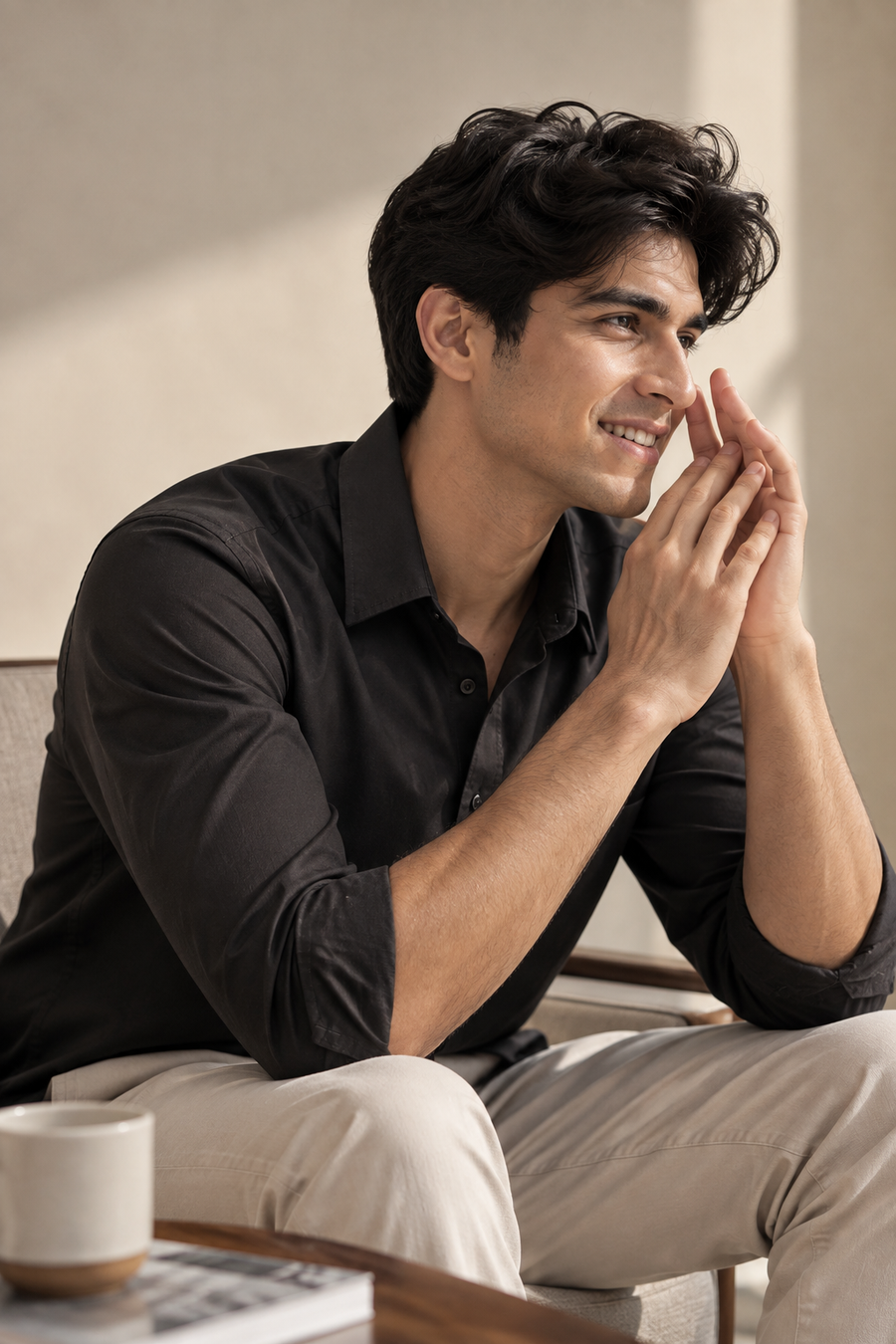 Luxe Charcoal Brown Wrinkle Free Shirt