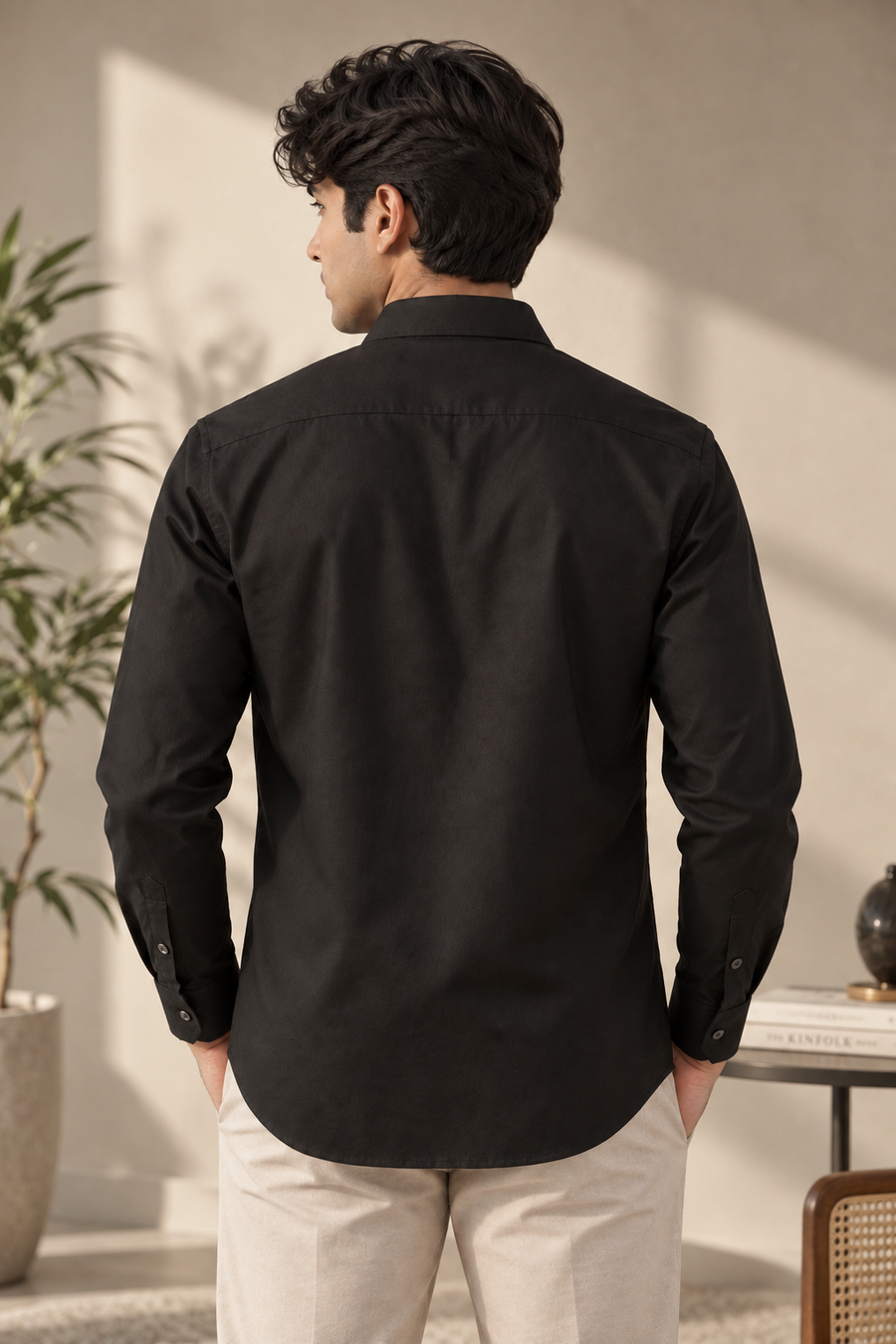 Luxe Charcoal Brown Wrinkle Free Shirt
