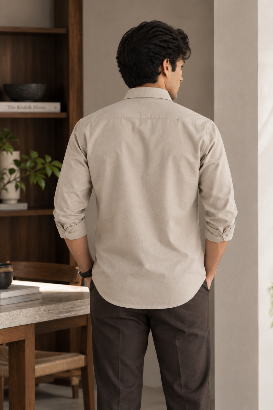 Dune Beige Oxford Shirt 100% Cotton