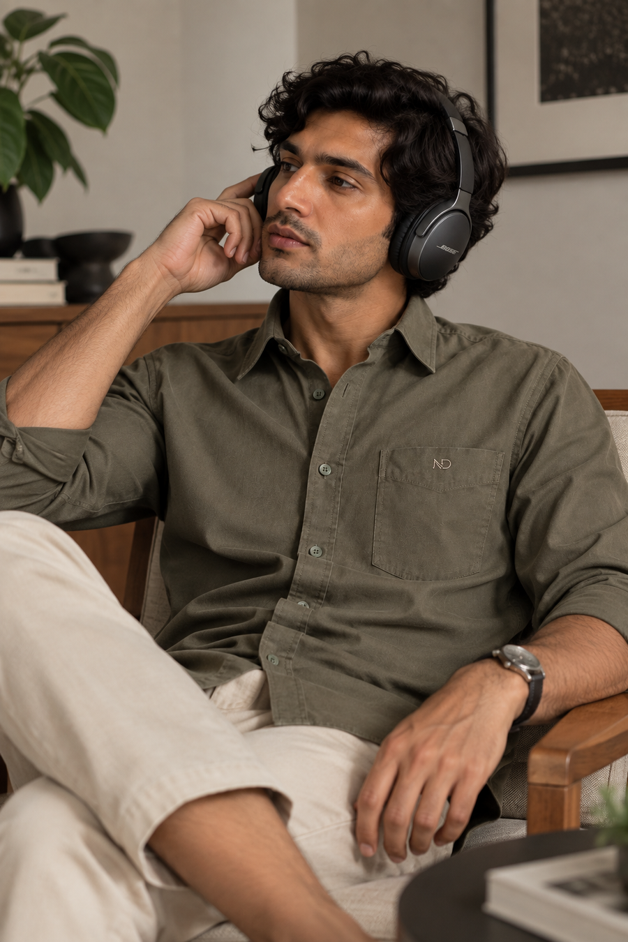 Dusty Green Oxford Shirt 100% Cotton