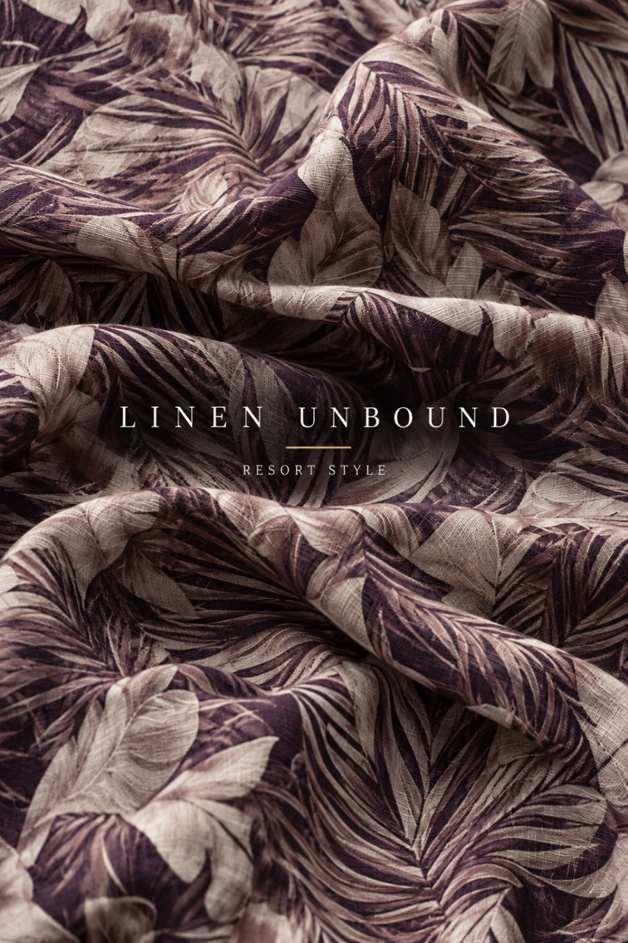 Linenza Smoked Plum Mediterran Printed Shirt