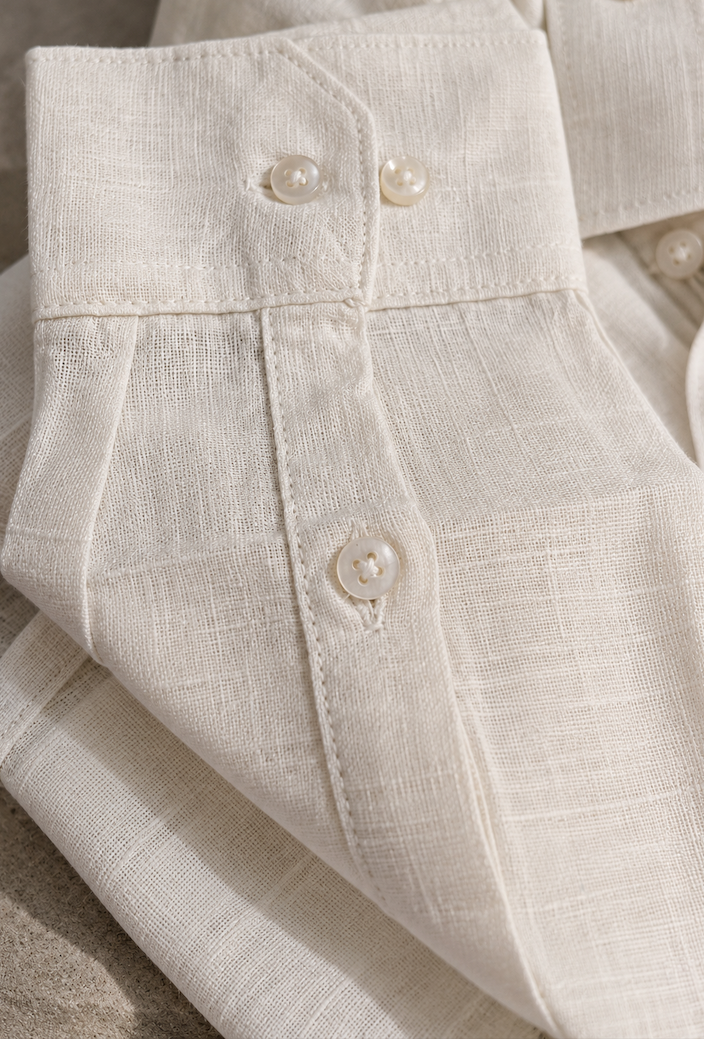 Artic White 100% Linen Shirt