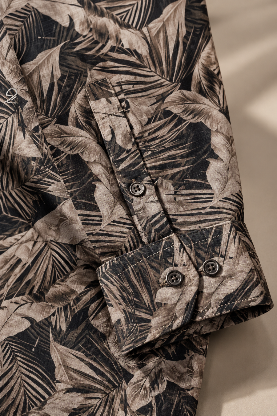 Linenza Charcoal Mediterran Printed Shirt